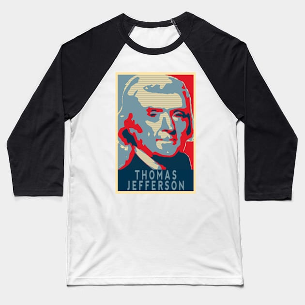 Thomas Jefferson Baseball T-Shirt by teehood